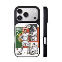CR7 Ronaldo Siu Real Madrid Portugal football art iPhone 17 Pro Max Black Case