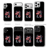Cracked stone 23 Michael Jordan red ribbon art Chris Brown Phone Case Black Electroplated Silver For Iphone 11 To 17