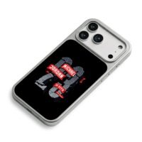 Cracked stone 23 Michael Jordan red ribbon art iPhone 17 Pro Max Electroplated Silver Case2