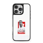 Cristiano Ronaldo CR7 red football portrait iPhone 16 Pro Max Black Case