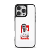 Cristiano Ronaldo CR7 red football portrait iPhone 16 Pro Max Black Case