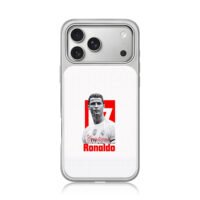 Cristiano Ronaldo CR7 red football portrait iPhone 17 Pro Max Electroplated Silver Case1