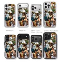 Cristiano Ronaldo football collage with trophies Chris Brown Phone Case Black Electroplated Silver For Iphone 11 To 17
