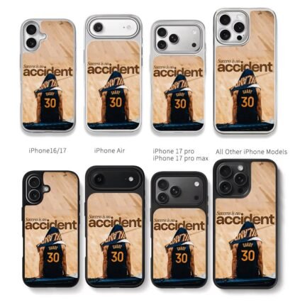 Curry 30 jersey with Success is no accident quote Chris Brown Phone Case Black Electroplated Silver For Iphone 11 To 17