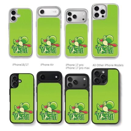 Cute cartoon Yoshi dinosaur with Yoshi text on lime green background Chris Brown Phone Case Black Electroplated Silver For Iphone 11 To 17