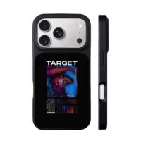 Cyber target eye graphic 50cal fearless street art iPhone 17 Pro Max Black Case