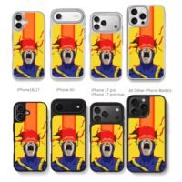 Cyclops XMen optic blast yelling yellow art Chris Brown Phone Case Black Electroplated Silver For Iphone 11 To 17