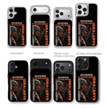 Daenerys Targaryen Drogon Dracarys GoT art Chris Brown Phone Case Black Electroplated Silver For Iphone 11 To 17
