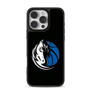 Dallas Mavericks NBA team logo with horse and basketball iPhone 16 Pro Max Black Case