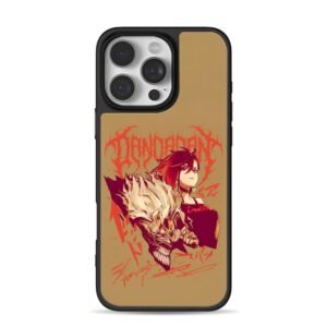 Dandadan redhaired anime girl with gothic skull demon art iPhone 16 Pro Max Black Case