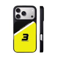 Daniel Ricciardo No3 black yellow split racing art iPhone 17 Pro Max Black Case