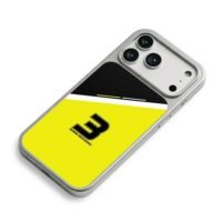 Daniel Ricciardo No3 black yellow split racing art iPhone 17 Pro Max Electroplated Silver Case2