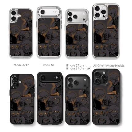 Dark anime collage of Blue Lock Kaiser soccer character art Chris Brown Phone Case Black Electroplated Silver For Iphone 11 To 17