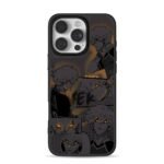 Dark anime collage of Blue Lock Kaiser soccer character art iPhone 16 Pro Max Black Case