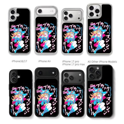 Dark Magician Girl YuGiOh anime art with attack defense stats Chris Brown Phone Case Black Electroplated Silver For Iphone 11 To 17