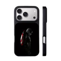 Dark side Captain America shield black background iPhone 17 Pro Max Black Case