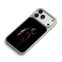 Dark side Captain America shield black background iPhone 17 Pro Max Electroplated Silver Case2
