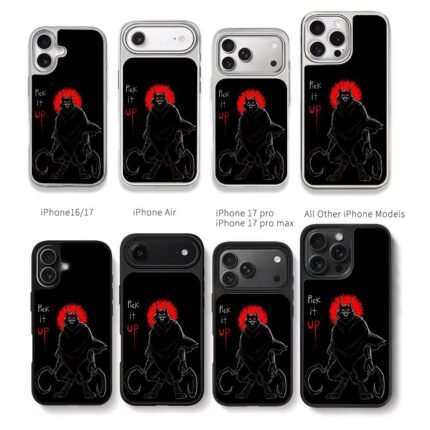 Dark werewolf with sickles Pick it up red halo Chris Brown Phone Case Black Electroplated Silver For Iphone 11 To 17