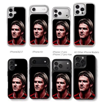 David Beckham with a forehead bandage wearing red black jersey Chris Brown Phone Case Black Electroplated Silver For Iphone 11 To 17