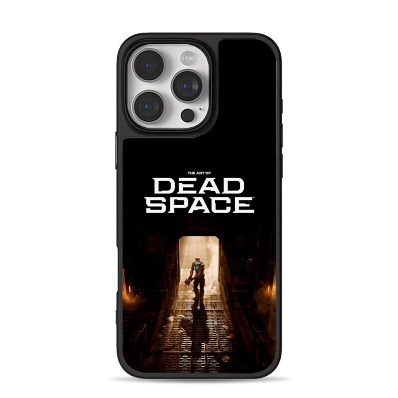 Dead Space Isaac Clarke in dark spaceship hallway iPhone 16 Pro Max Black Case