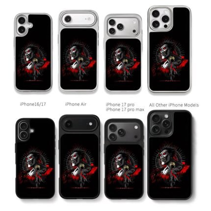 Death Note dark anime art Ryuk Light Yagami apple Chris Brown Phone Case Black Electroplated Silver For Iphone 11 To 17