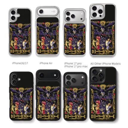 Death Note fan art with Ryuk Light L apples skulls Chris Brown Phone Case Black Electroplated Silver For Iphone 11 To 17