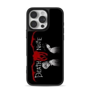 Death Note L Light Yagami Ryuk red silhouette Phone Case for iPhone 11-17 & Samsung Galaxy S24-S26
