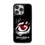Death Note red anime eye with skull in its pupil iPhone 16 Pro Max Black Case