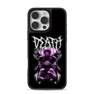 Death Note Ryuk Light DEATH purple metal art Phone Case for iPhone 11-17 & Samsung Galaxy S24-S26