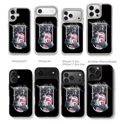 DeMar DeRozan Chicago Bulls 11 holding Wilson basketball with graffiti Chris Brown Phone Case Black Electroplated Silver For Iphone 11 To 17
