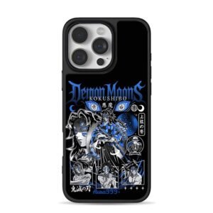 Demon Slayer Kokushibo Upper Moon 1 anime graphic design iPhone 16 Pro Max Black Case
