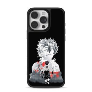 Demon Slayer Sanemi art with cherry red moon torii Phone Case for iPhone 11-17 & Samsung Galaxy S24-S26