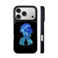 Demon Slayer Tanjiro silhouette sakura warrior art iPhone 17 Pro Max Black Case