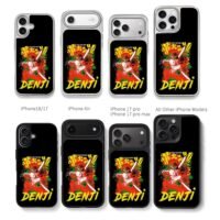 Denji Chainsaw Man dynamic anime battle art Chris Brown Phone Case Black Electroplated Silver For Iphone 11 To 17