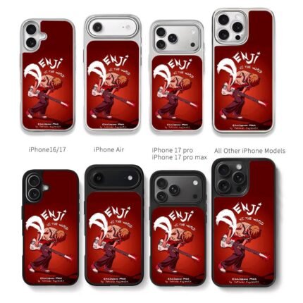Denji Chainsaw Man playing bass on red background Chris Brown Phone Case Black Electroplated Silver For Iphone 11 To 17
