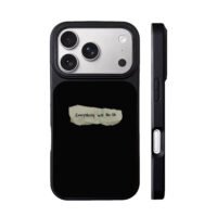 Everything will Be Ok note art iPhone 17 Pro Max Black Case