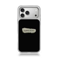 Everything will Be Ok note art iPhone 17 Pro Max Electroplated Silver Case1