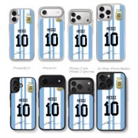 Messi 10 Argentina team jersey Chris Brown Phone Case Black Electroplated Silver For Iphone 11 To 17