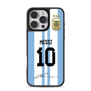 Messi 10 Argentina team jersey iPhone 16 Pro Max Black Case