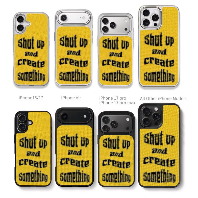 Shut up and create something Chris Brown Phone Case Black Electroplated Silver For Iphone 11 To 17