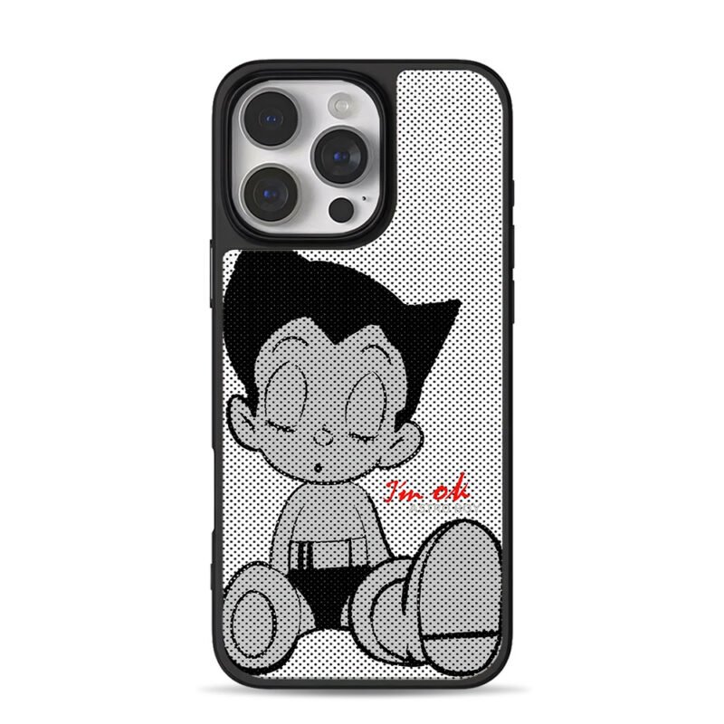 Sleepy Astro Boy Im ok print iPhone 16 Pro Max Black Case