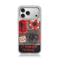 Stranger Things demogorgon art iPhone 17 Pro Max Electroplated Silver Case1