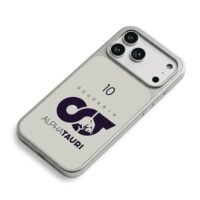 10 Scuderia AlphaTauri F1 bull logo iPhone 17 Pro Max Electroplated Silver Case2
