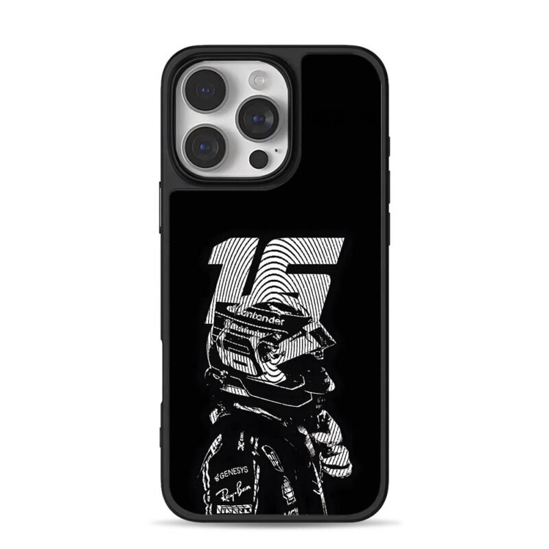 15 F1 racer helmet racing art iPhone 16 Pro Max Black Case