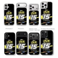 15 NASCAR race livery Monster Ford Chris Brown Phone Case Black Electroplated Silver For Iphone 11 To 17