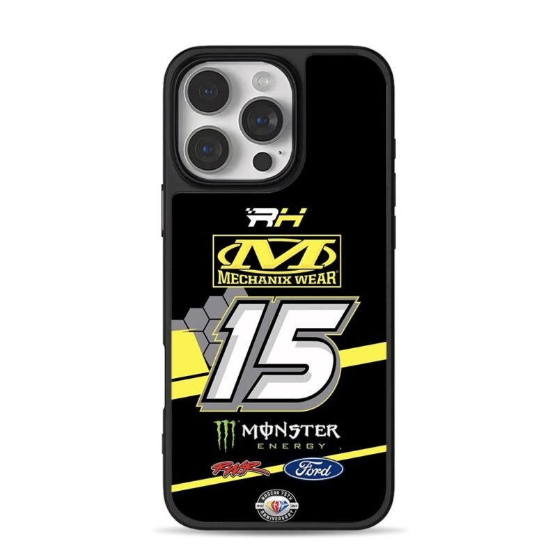 15 NASCAR race livery Monster Ford iPhone 16 Pro Max Black Case