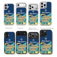 19 Martin Truex Jr AutoOwner Toyota Chris Brown Phone Case Black Electroplated Silver For Iphone 11 To 17