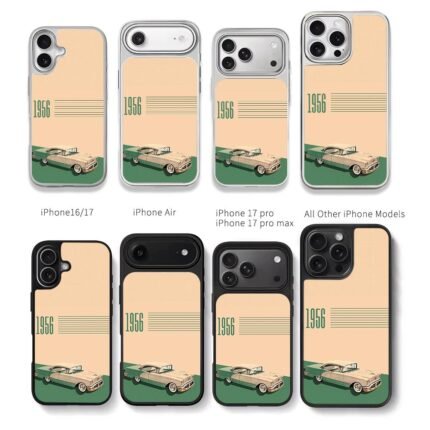 1956 vintage classic sedan car Chris Brown Phone Case Black Electroplated Silver For Iphone 11 To 17