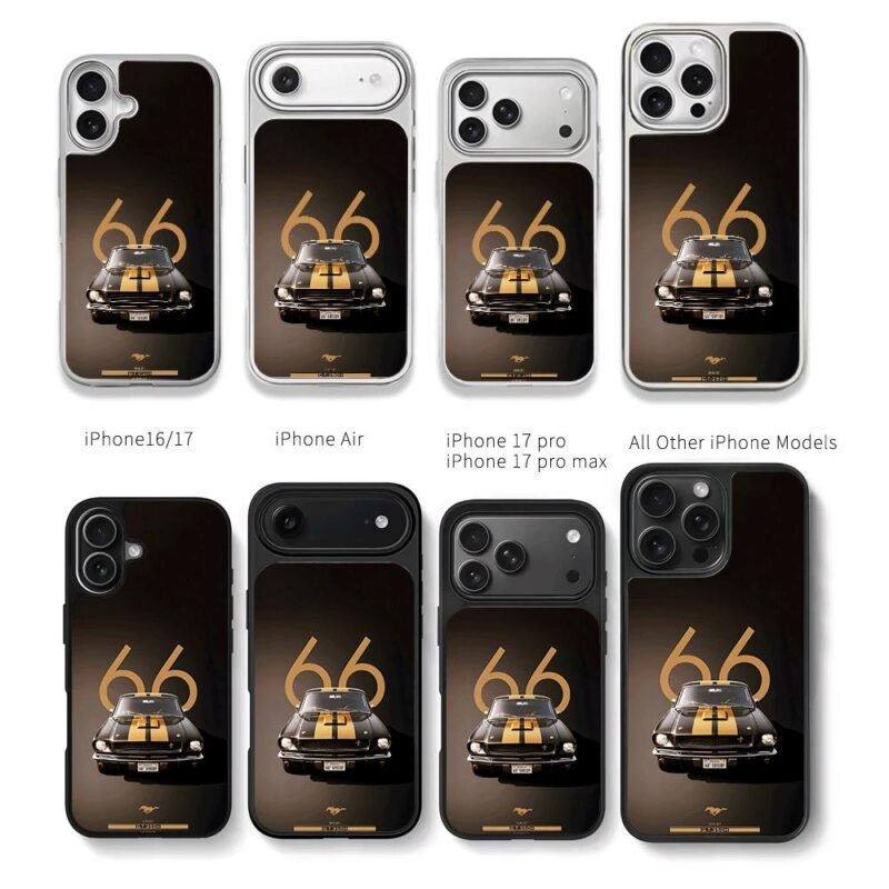 1966 Shelby GT350H 66 Mustang Chris Brown Phone Case Black Electroplated Silver For Iphone 11 To 17