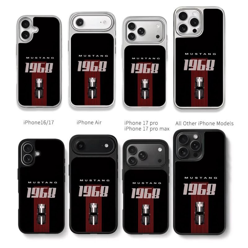 1968 Ford Mustang muscle car Chris Brown Phone Case Black Electroplated Silver For Iphone 11 To 17